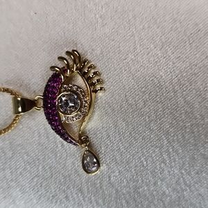 Protection Eye , Evil Eye Purple,Gold shades with rhinestone